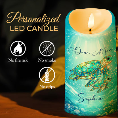 Dear Mom No Matter How Old I Get - Personalized Custom LED Candle