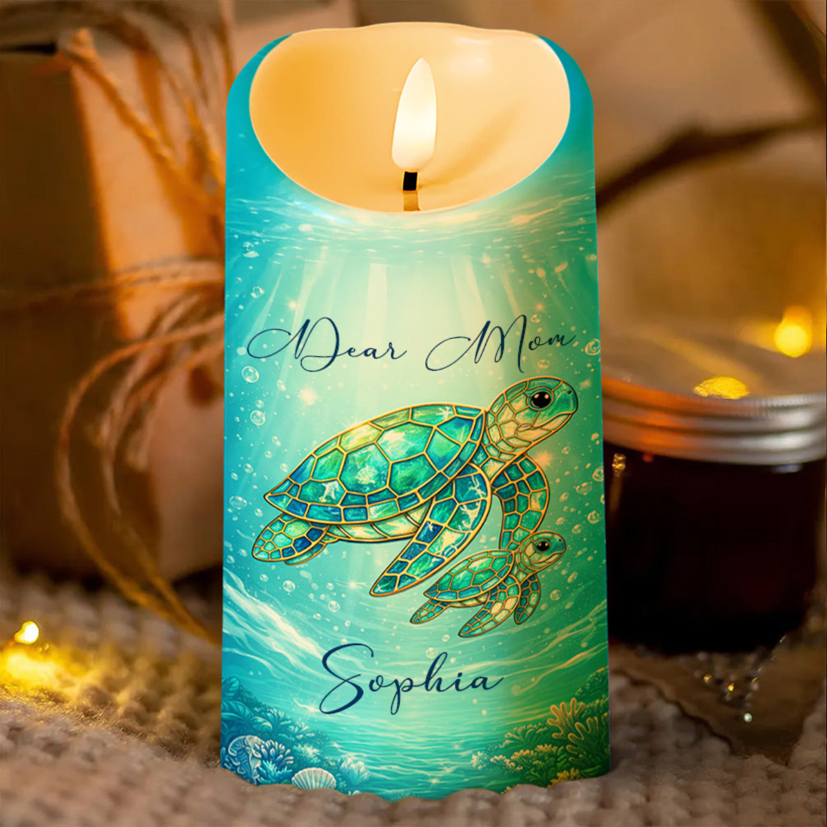 Dear Mom No Matter How Old I Get - Personalized Custom LED Candle