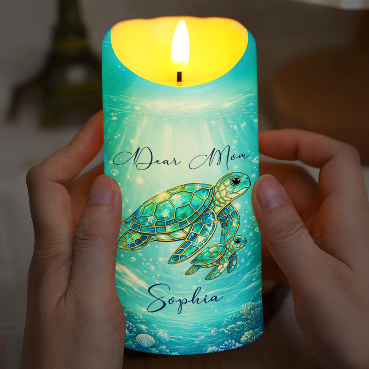 Dear Mom No Matter How Old I Get - Personalized Custom LED Candle