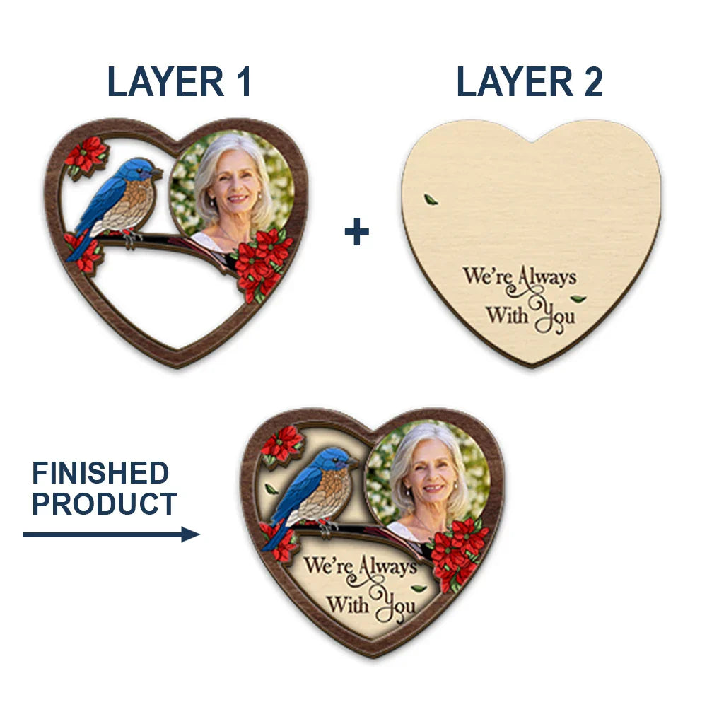 Car Hanger material and size view - Custom Photo Memorial Car Visor Clip