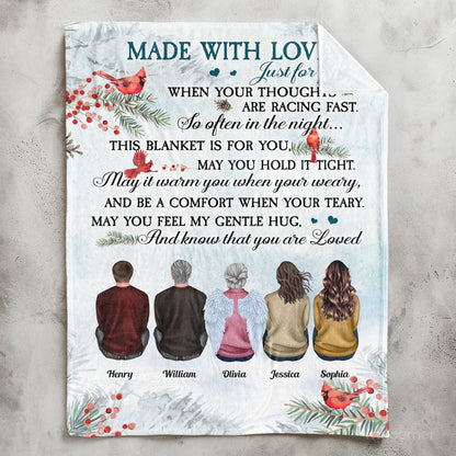 Made With Love Just For You - Personalized Custom Keepsake Blanket