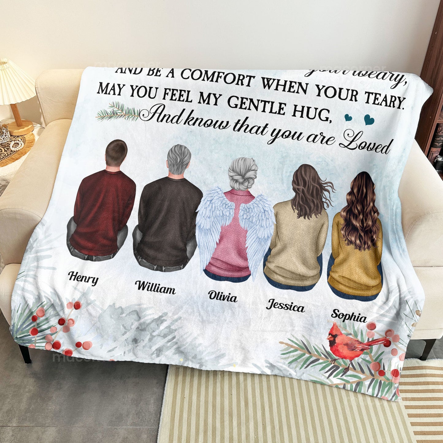 Made With Love Just For You - Personalized Custom Keepsake Blanket