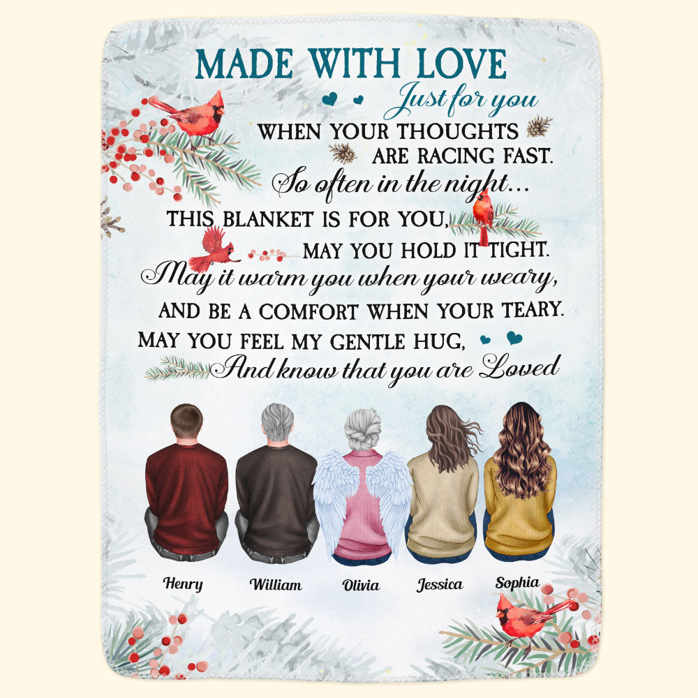 Made With Love Just For You - Personalized Custom Keepsake Blanket