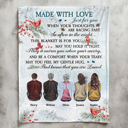 Made With Love Just For You - Personalized Custom Keepsake Blanket