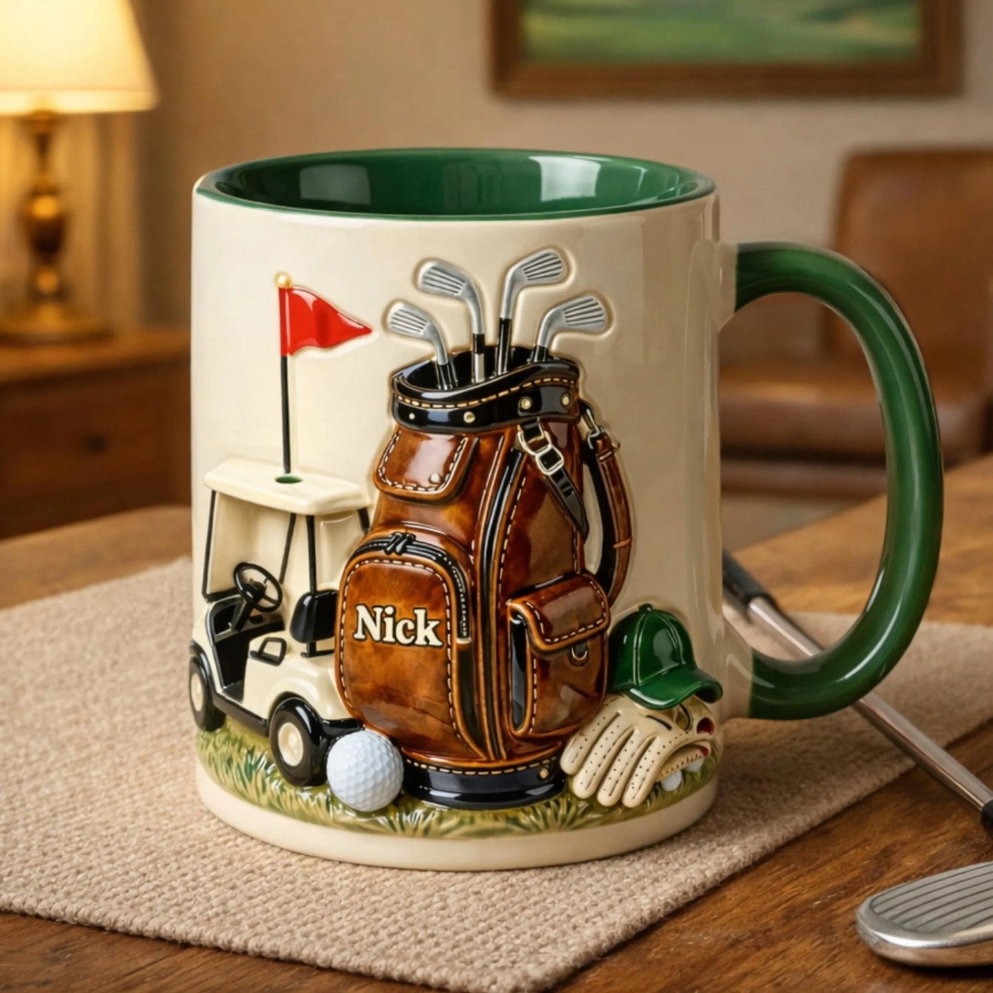 Personalized “On The Course” Golf Coffee Mug - Custom Golfer Gift