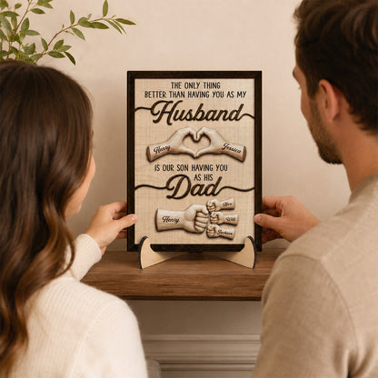 Personalized Dad Wooden Plaque for Dad with personalized design details for meaningful gifting image 7