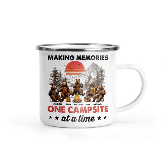 Making Memories One Campsite At A Time Camping - Personalized Enamel Mug