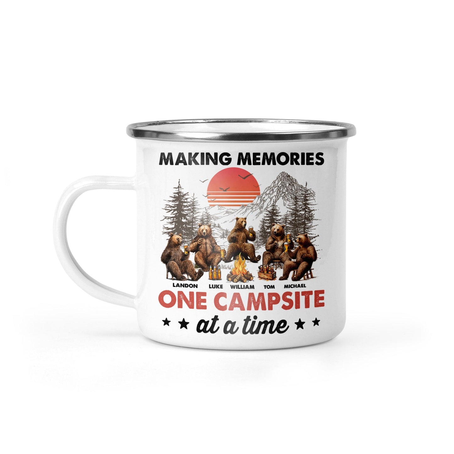 Making Memories One Campsite At A Time Camping - Personalized Enamel Mug