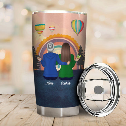 Personalized Mother Daughter Tumbler - "Forever Linked Together" Gift