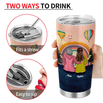 Personalized Mother Daughter Tumbler - "Forever Linked Together" Gift