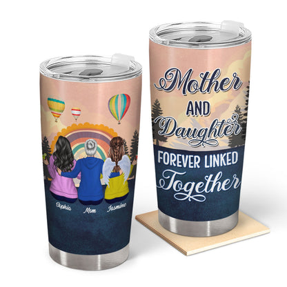 Personalized Mother Daughter Tumbler - "Forever Linked Together" Gift
