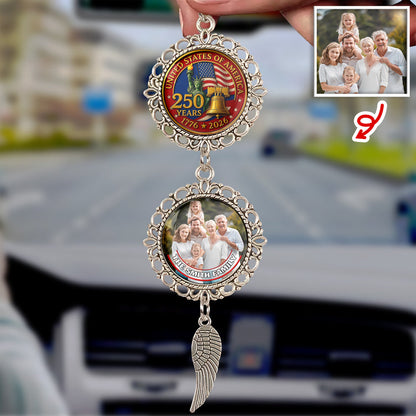 USA 250th Anniversary Liberty Bell - Custom Photo Car Ornament