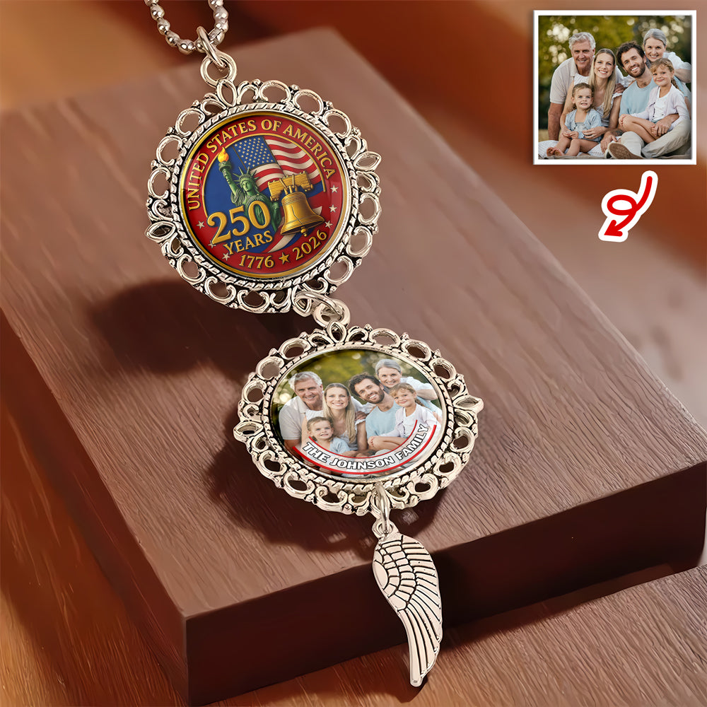 USA 250th Anniversary Liberty Bell - Custom Photo Car Ornament