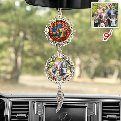 USA 250th Anniversary Liberty Bell - Custom Photo Car Ornament