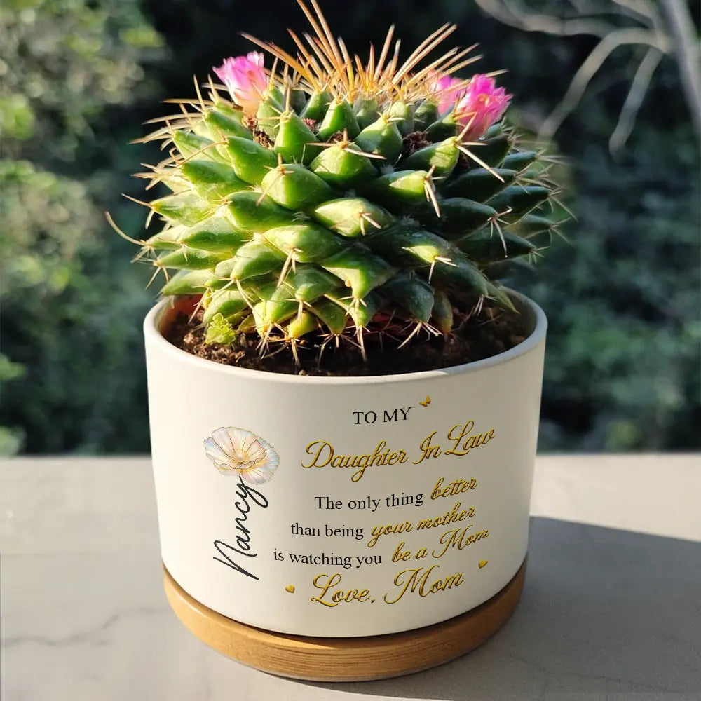 Gift For Daughter,Mom - Daughters (Adult),Gift For Women,Happy,Love - Mom Daughter The Only Thing Better Than Being Your Mother - Personalized Ceramic Plant Pot
