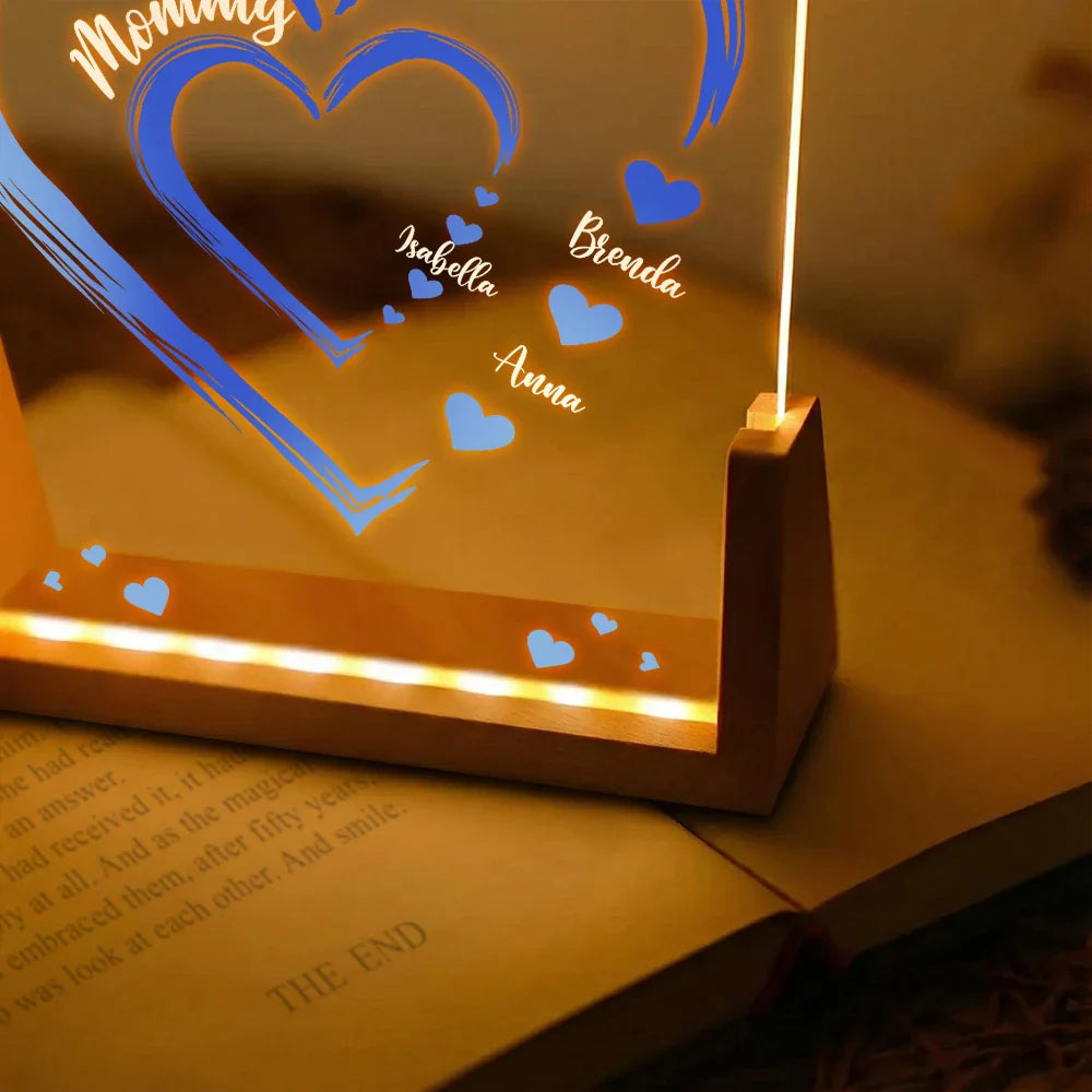 Gift For Wife,Gift For Mother,Gift For Grandma,Happy - Mom Mum Grandma Sweethearts - Personalized Night Light