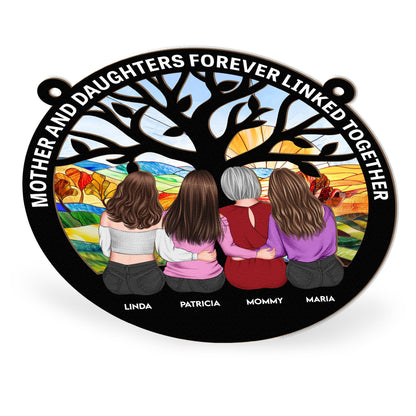 Personalized Mother & Daughters Forever Linked Suncatcher Ornament Gift