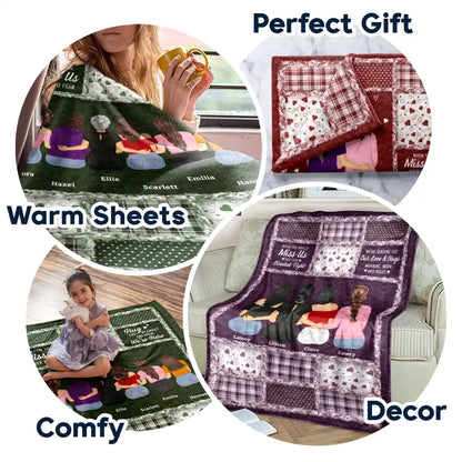 Gift For Women,Gift For Mother,Mom'Daughters (Adult),Gift For Daughter,Love - Mother Daughters Hug This Blanket - Personalized Fleece Blanket, Sherpa Blanket