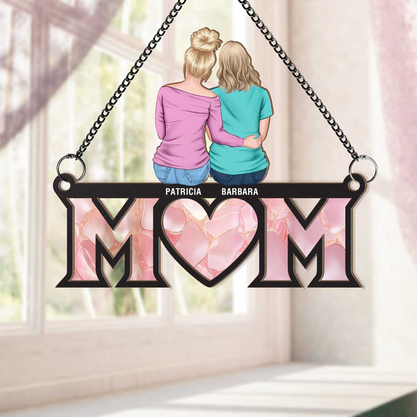 Mother's Day Gift For Mom - Personalized Window Hanging Suncatcher Ornament