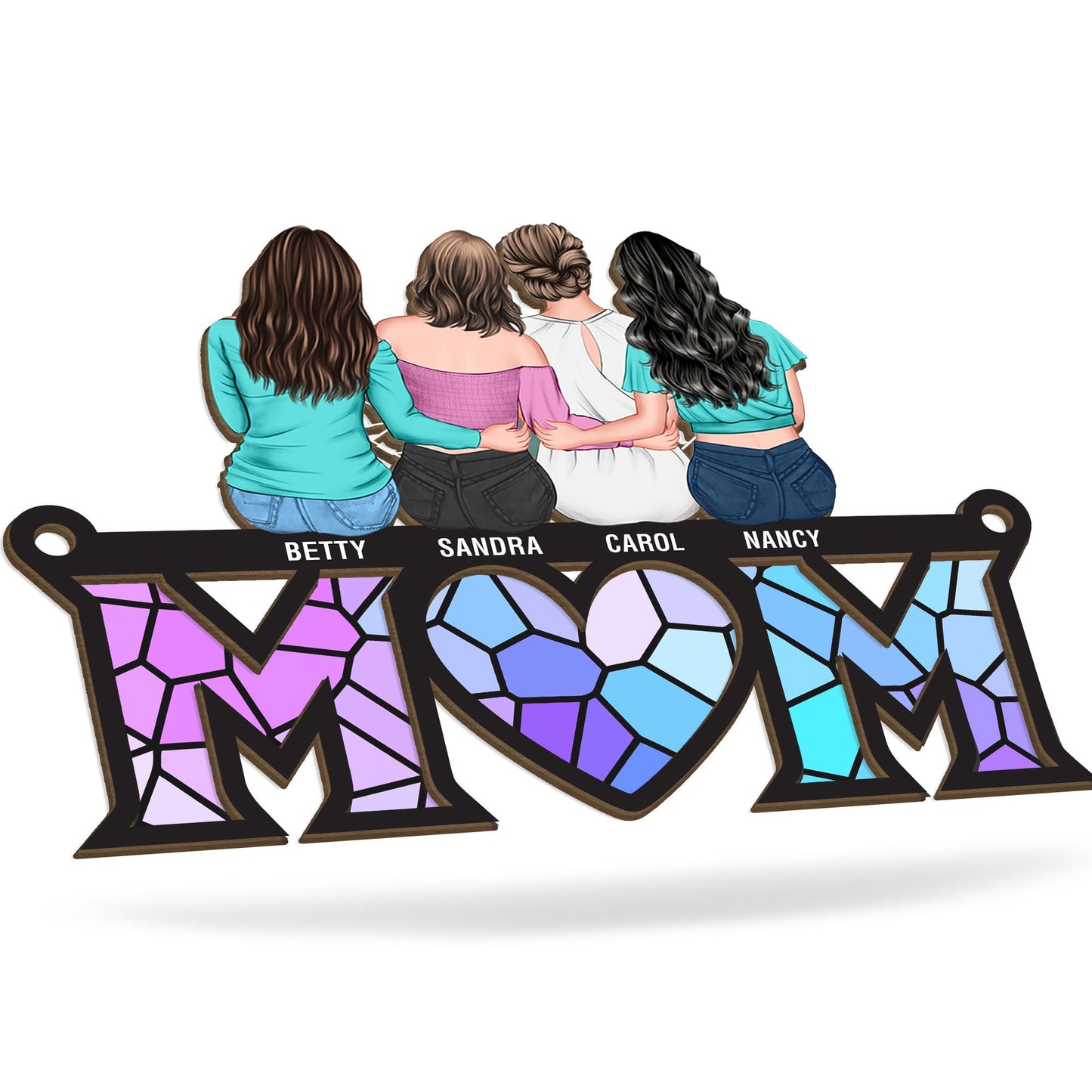 Mother's Day Gift For Mom - Personalized Window Hanging Suncatcher Ornament