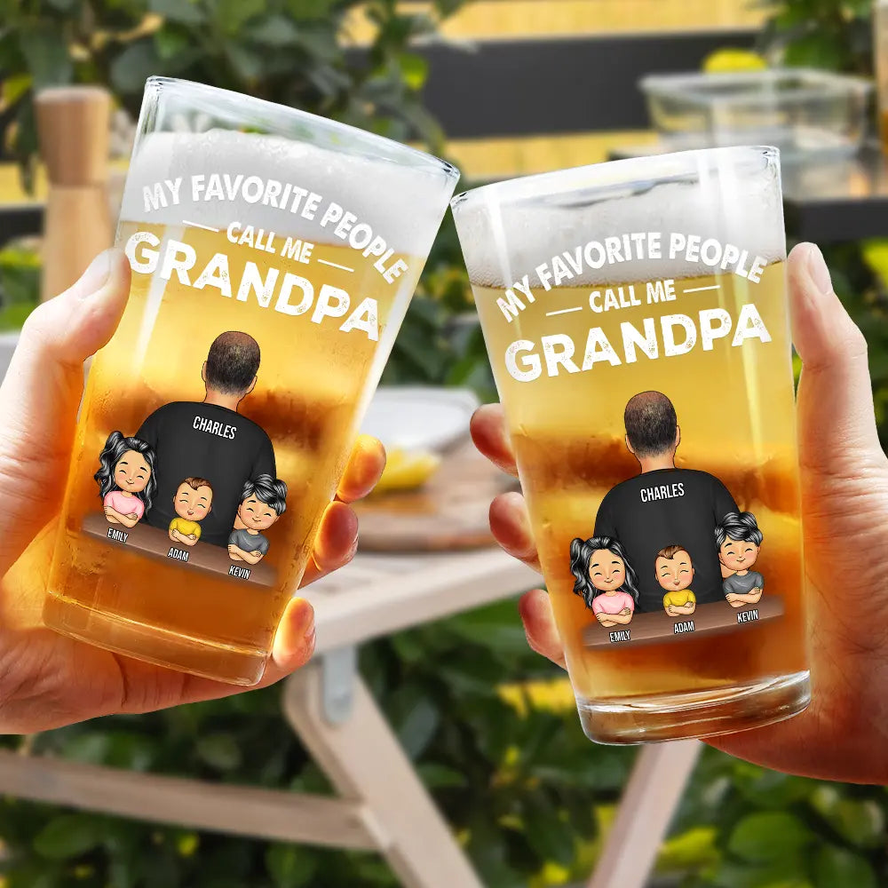 Tumbler material and size view - Personalized Pop Pop Beer Glass