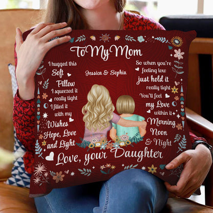 Personalized "Feel My Love Within It" Pillow Gift for Mom, Grandma