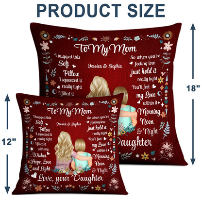 Personalized "Feel My Love Within It" Pillow Gift for Mom, Grandma