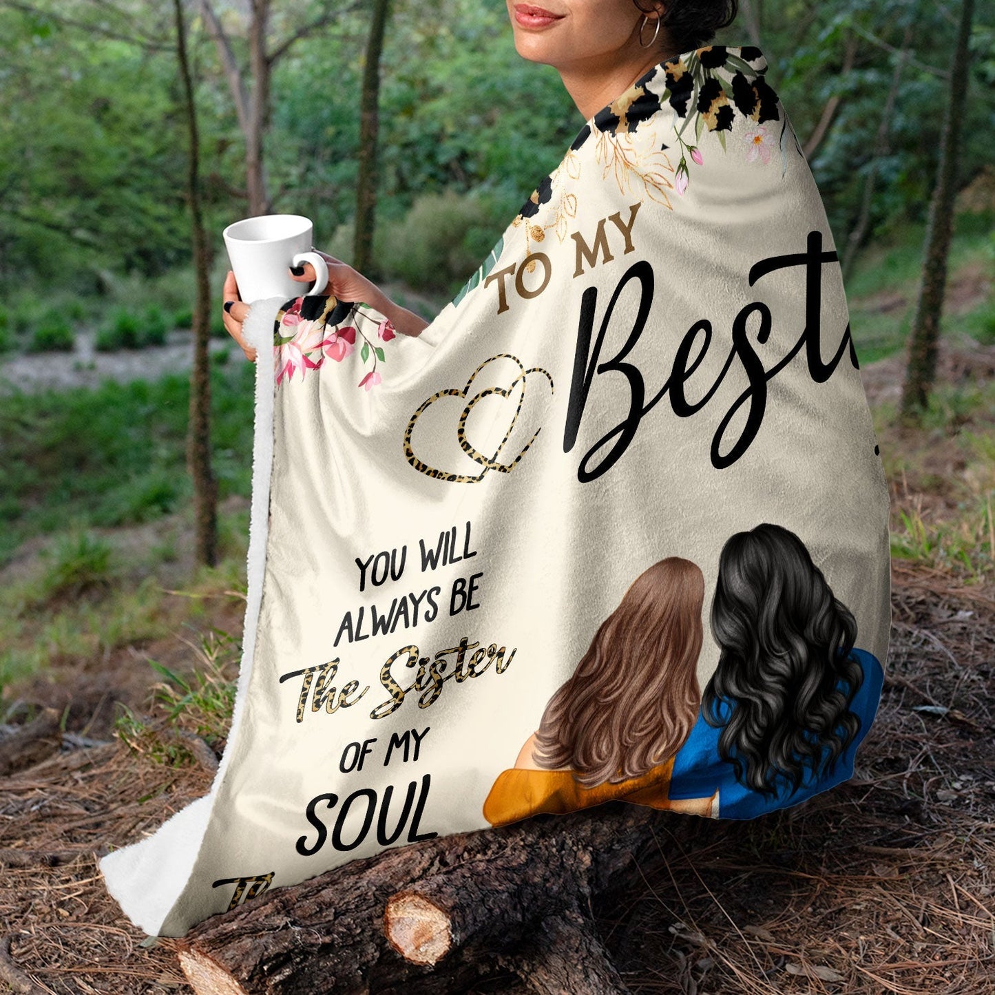 Personalized Thank You Blanket - Standing By My Side Gift for Besties & Sisters