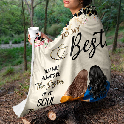 Personalized Thank You Blanket - Standing By My Side Gift for Besties & Sisters