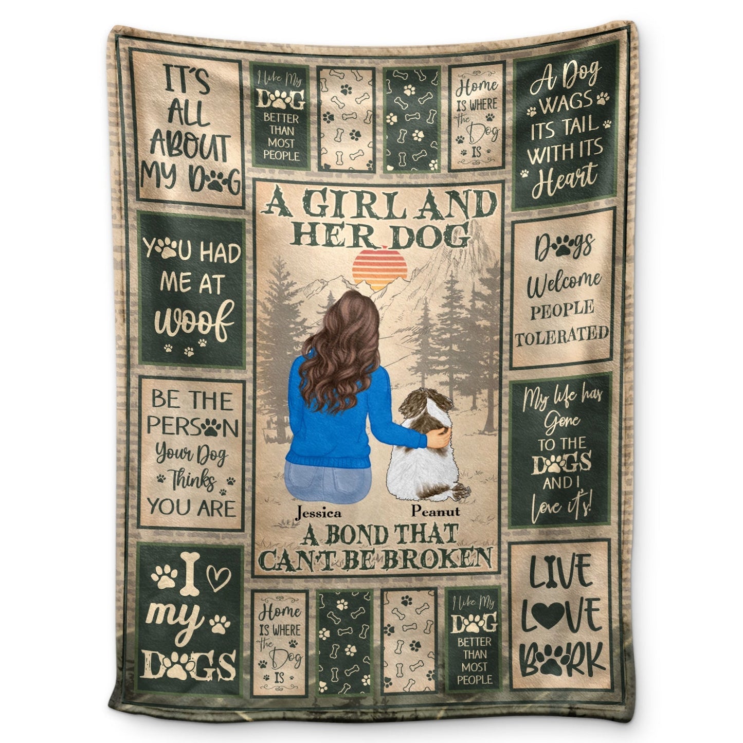 Personalized A Bond That Can't Be Broken I Like My Dog Blanket - Custom Gift For Dog Lovers