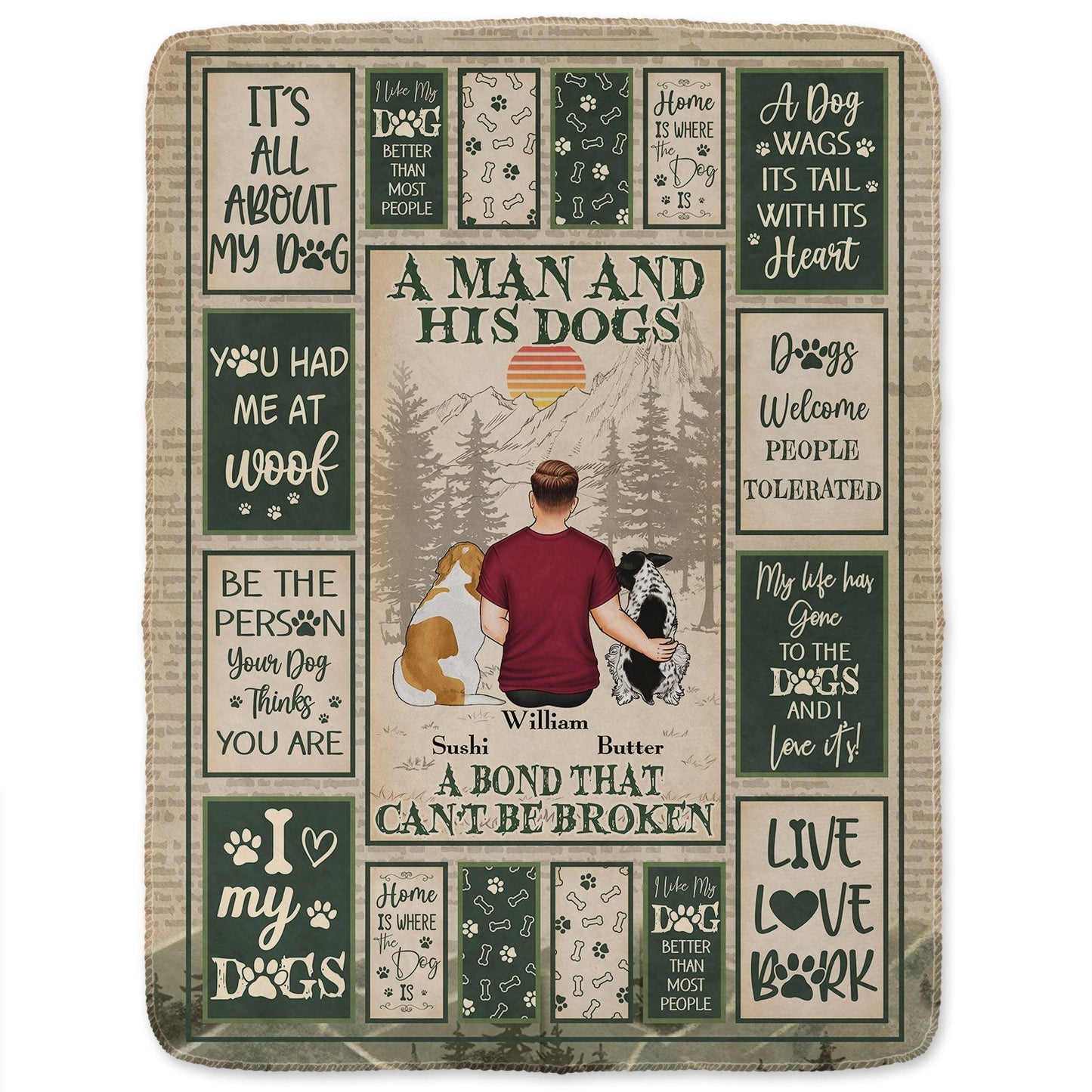 Personalized A Bond That Can't Be Broken I Like My Dog Blanket - Custom Gift For Dog Lovers