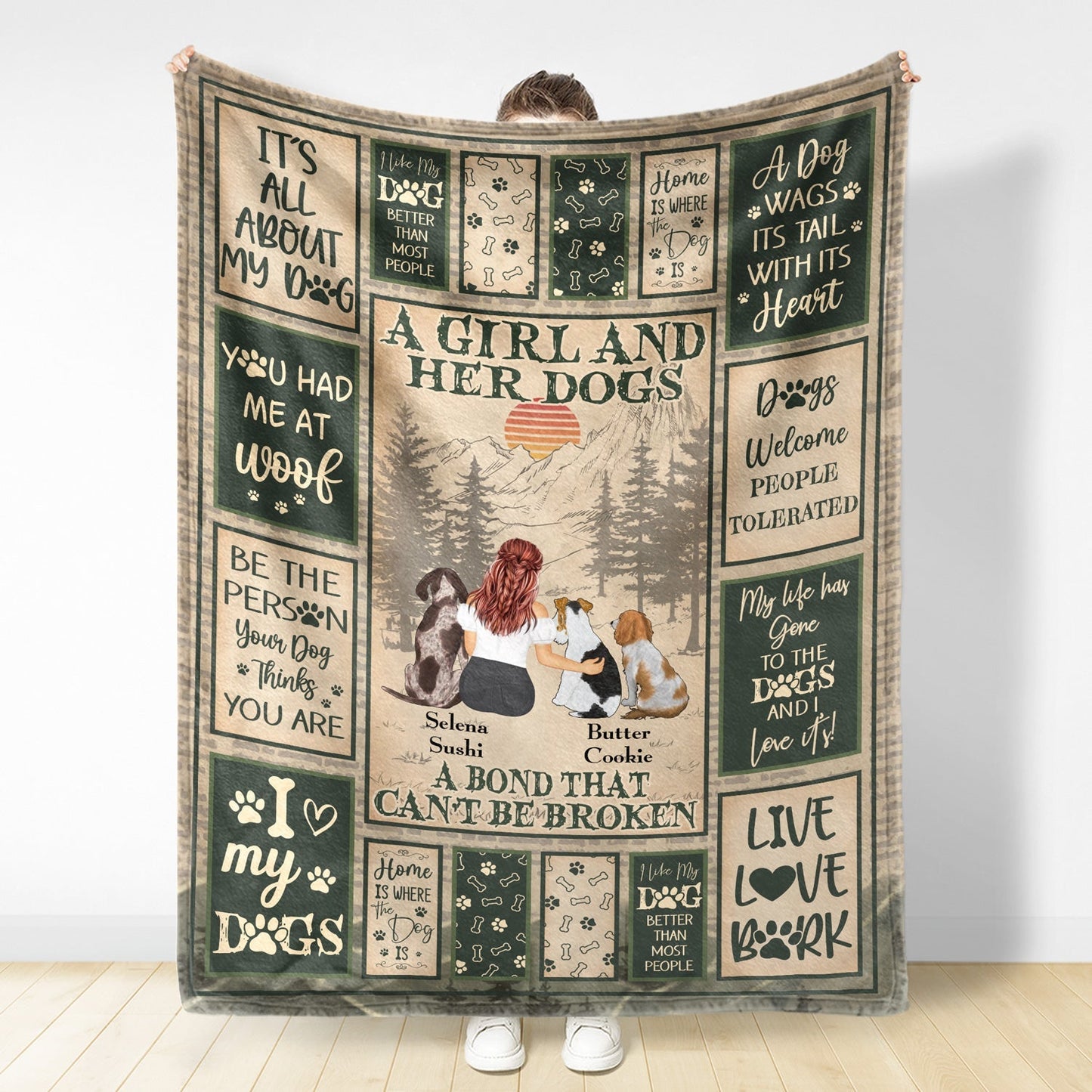Personalized A Bond That Can't Be Broken I Like My Dog Blanket - Custom Gift For Dog Lovers