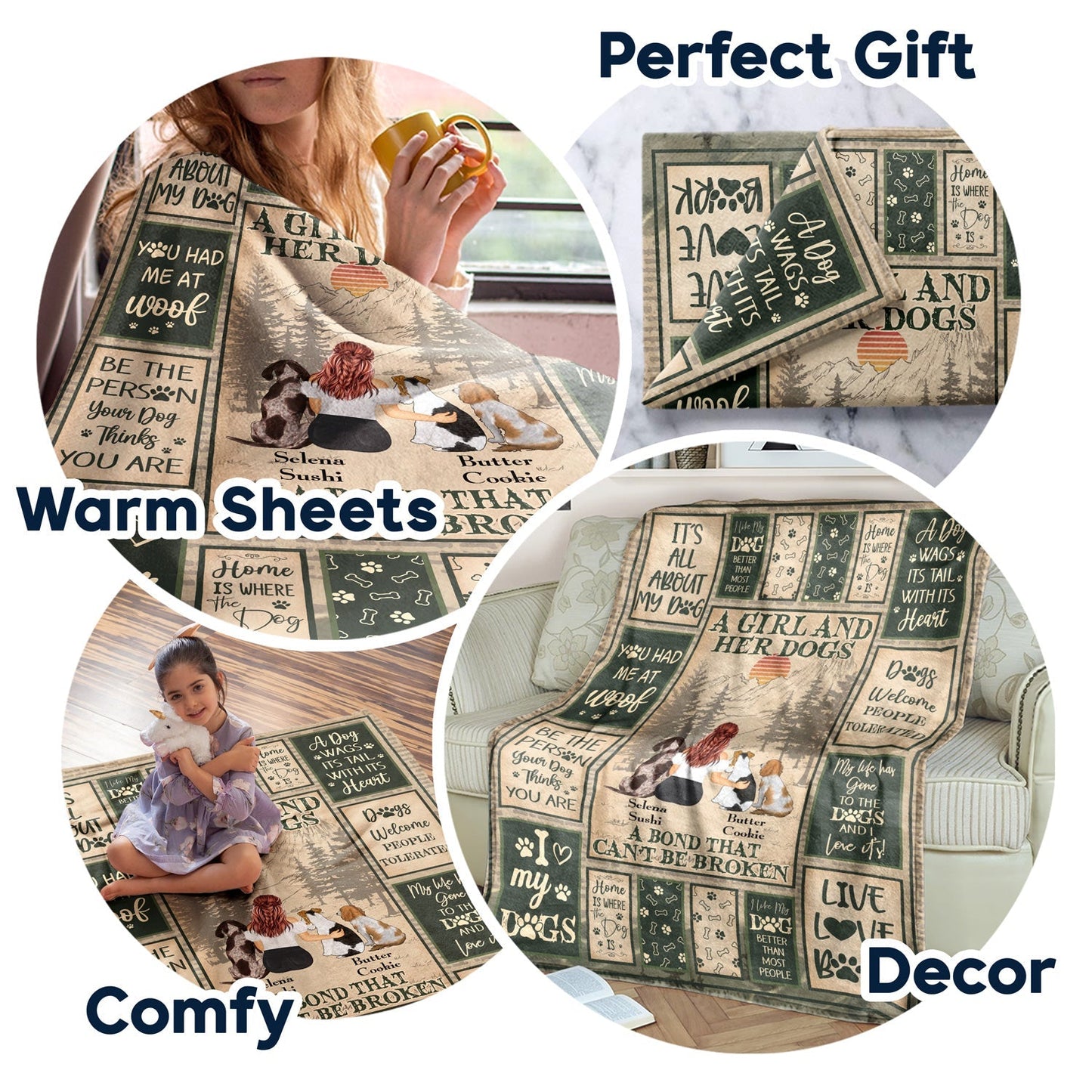 Personalized A Bond That Can't Be Broken I Like My Dog Blanket - Custom Gift For Dog Lovers