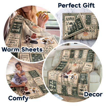 Personalized A Bond That Can't Be Broken I Like My Dog Blanket - Custom Gift For Dog Lovers