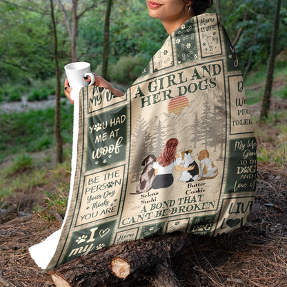 Personalized A Bond That Can't Be Broken I Like My Dog Blanket - Custom Gift For Dog Lovers