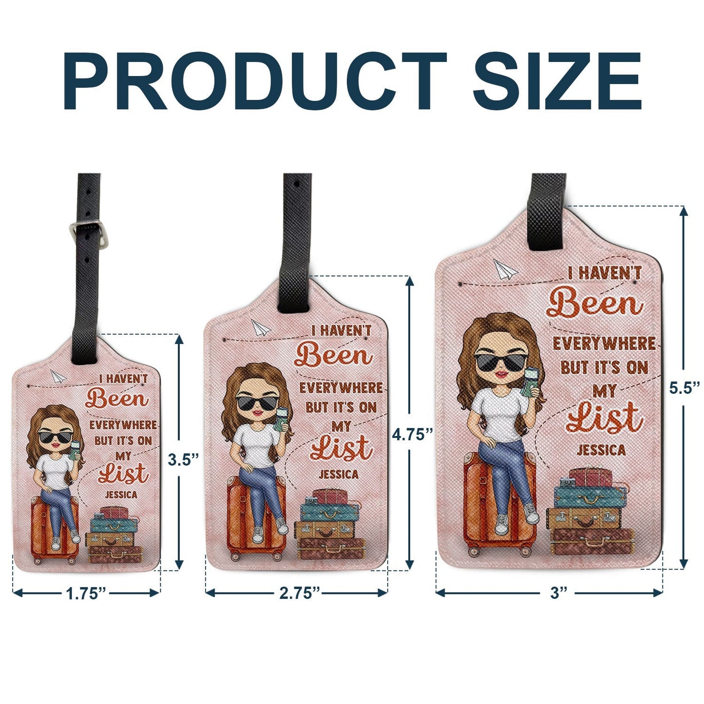 Personalized "On My List" Luggage Tag - Unique Gift for Her & Travelers