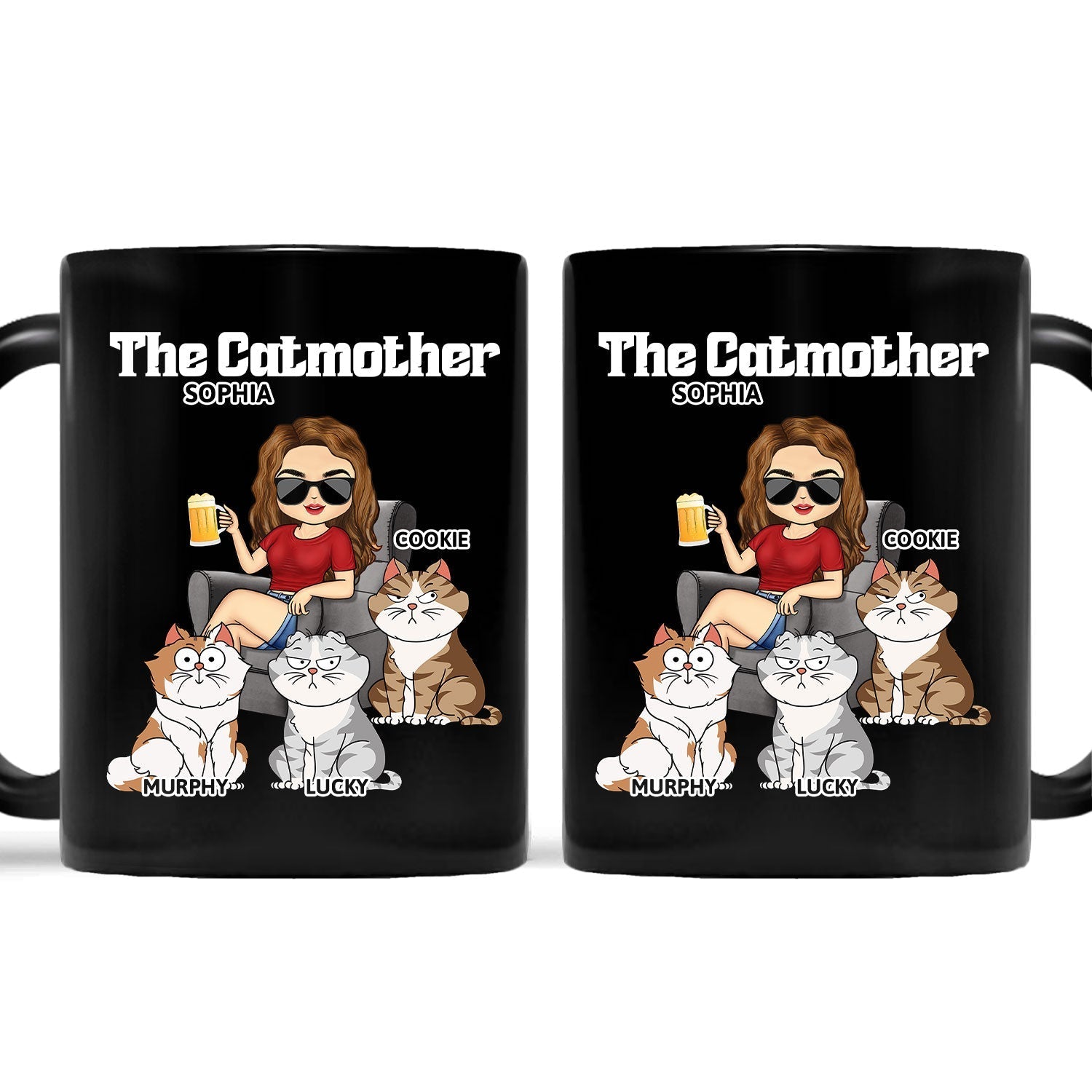 Personalized The Cat Mother Mug - A Birthday Gift for Cat Moms & Lovers