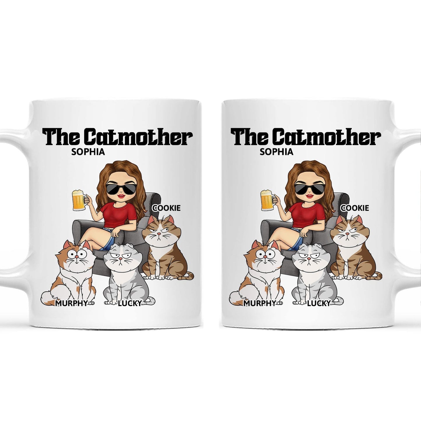 Personalized The Cat Mother Mug - A Birthday Gift for Cat Moms & Lovers