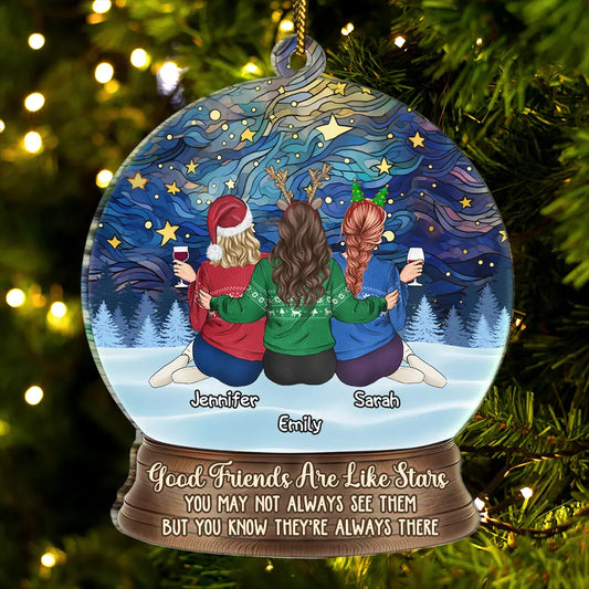 Heartfelt Personalized Best Friend Ornament: Good Friends Are Like Stars Keepsake
