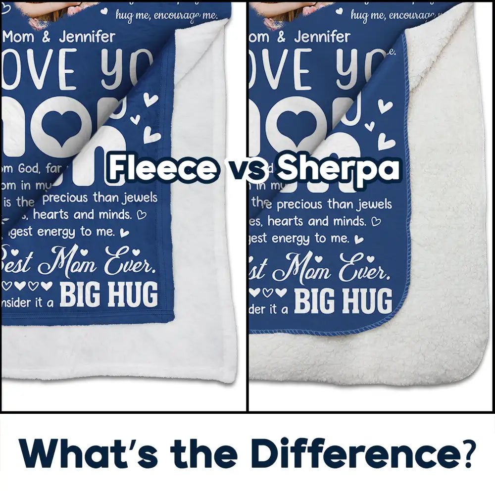 Gift For Mother - Custom Photo Remember You Are The Best Mom Ever - Personalized Fleece Blanket, Sherpa Blanket
