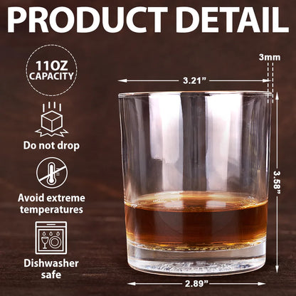 Gift For Couples, Gift For Husband, Gift For Wife - Monogram Initial Name Anniversary Gift For Him - Personalized Engraved Whiskey Glass
