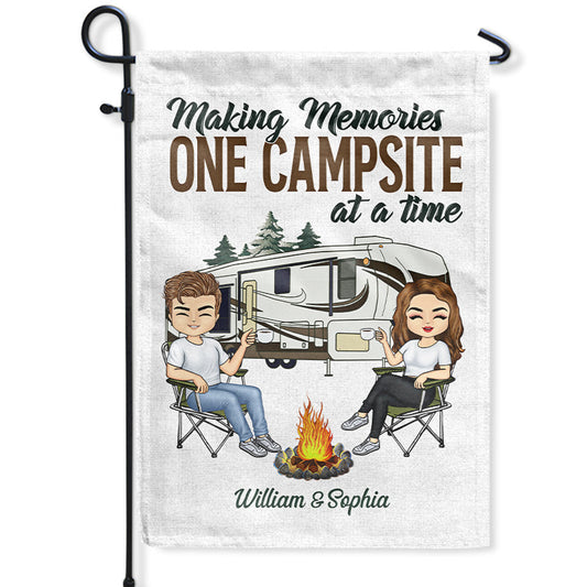 Drive Slow Drunk Campers Matter Husband Wife Camping Couple - Personalized Custom Flag