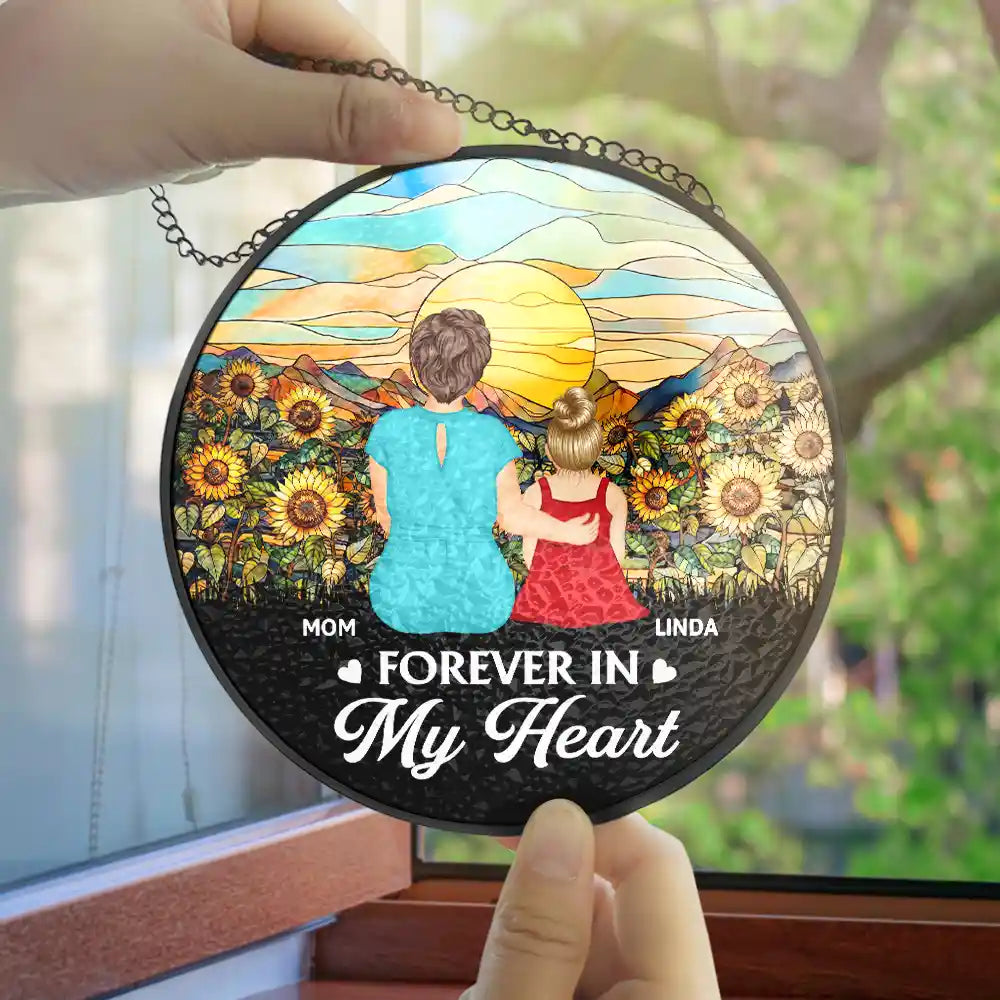 Custom I'm Always With You Memorial - Personalized Stained Glass Window Hanging Suncatcher