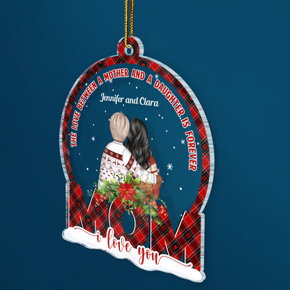 Personalized Mother Daughter Christmas Ornament - Forever Linked Together Keepsake