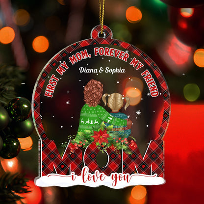 Personalized Mother Daughter Christmas Ornament - Forever Linked Together Keepsake