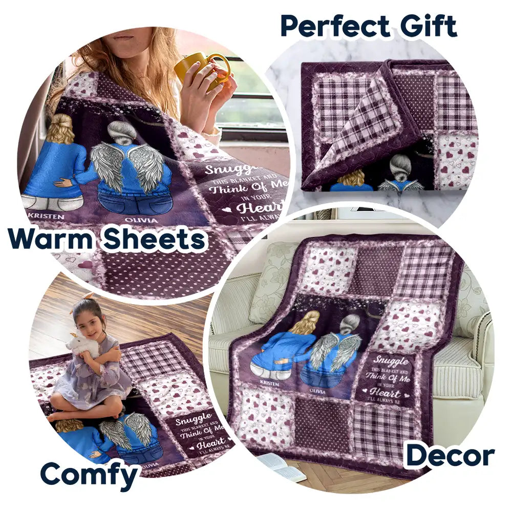 Family,Memorial,Gift For Women,Gift For Men,Sad,Christmas - Memorial When You Really Miss Me Hug This Blanket Tight - Personalized Fleece Blanket, Sherpa Blanket