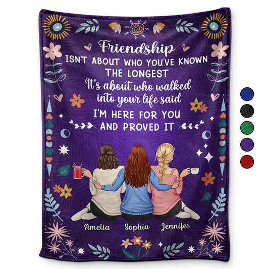 Gift For Bestie - Friendship I'm Here For You - Personalized Fleece Blanket, Sherpa Blanket