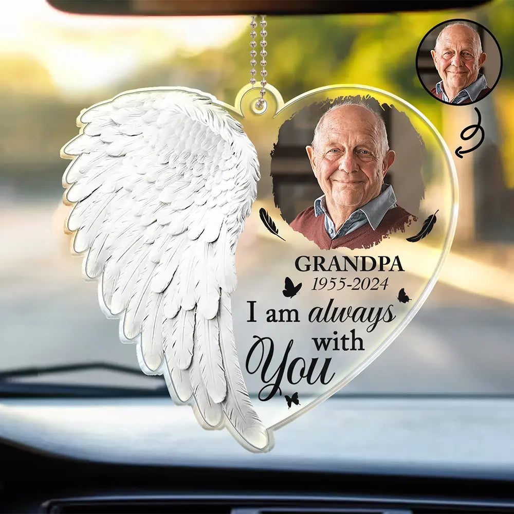 Custom Photo Memorial Car Hanger for Family with personalized design details for meaningful gifting