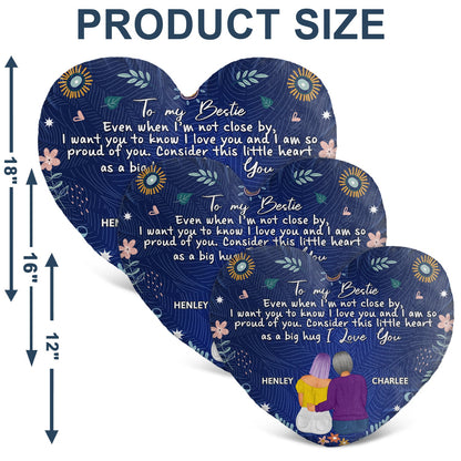 Personalized Heartfelt "Big Hug" Pillow for Sisters & Best Friends