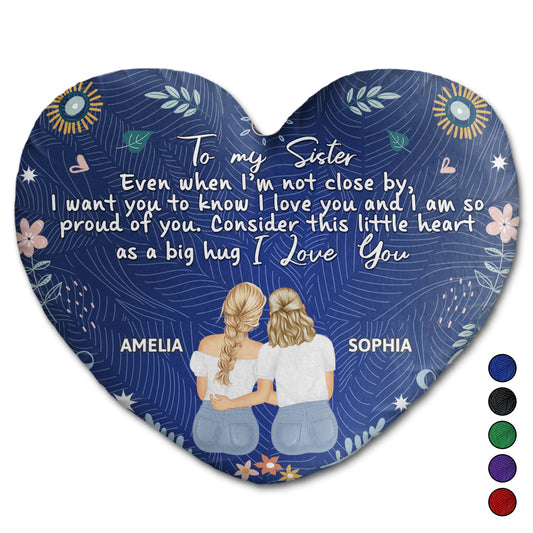Personalized Heartfelt "Big Hug" Pillow for Sisters & Best Friends